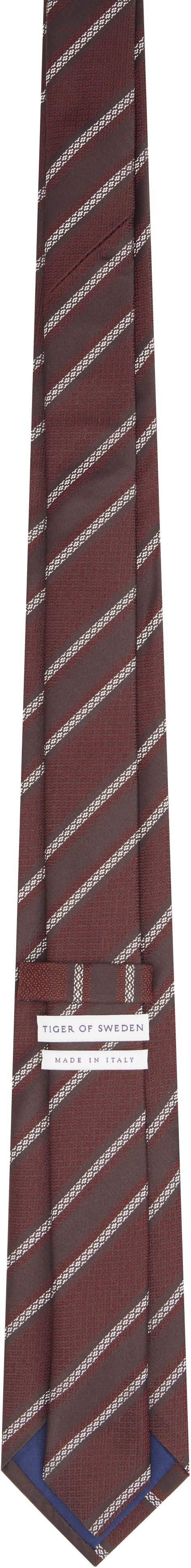 Tiger of Sweden Burgundy & Brown Lineman Tie
