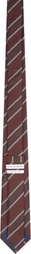 Tiger of Sweden Burgundy & Brown Lineman Tie