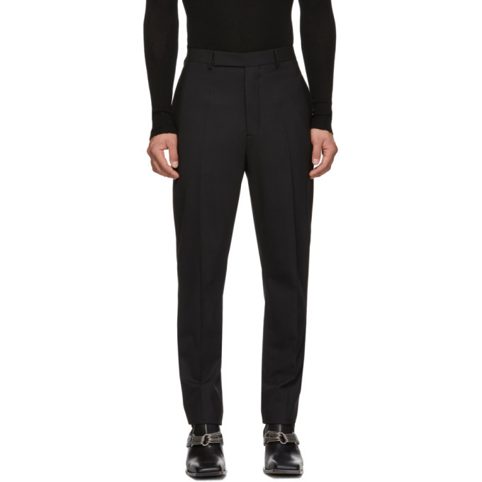 Rick Owens Black Slim Long Astaire Trousers Rick Owens