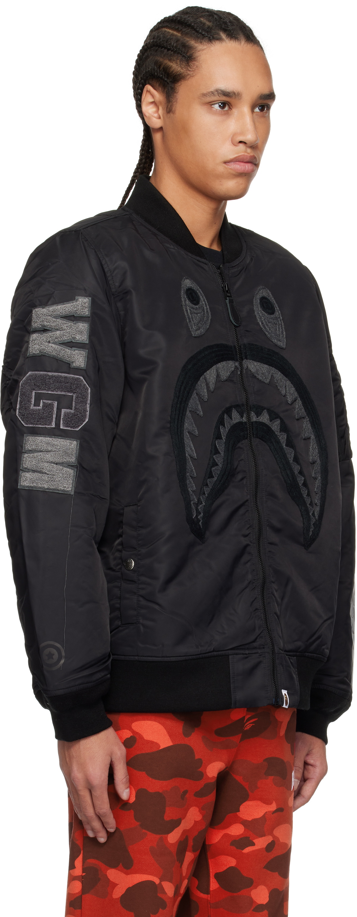 Black Bape Bomber Jacket Mens Jackets Bape Bomber Jacket Black