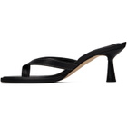 Aeyde Black Daphne Leather Thong Heeled Sandals