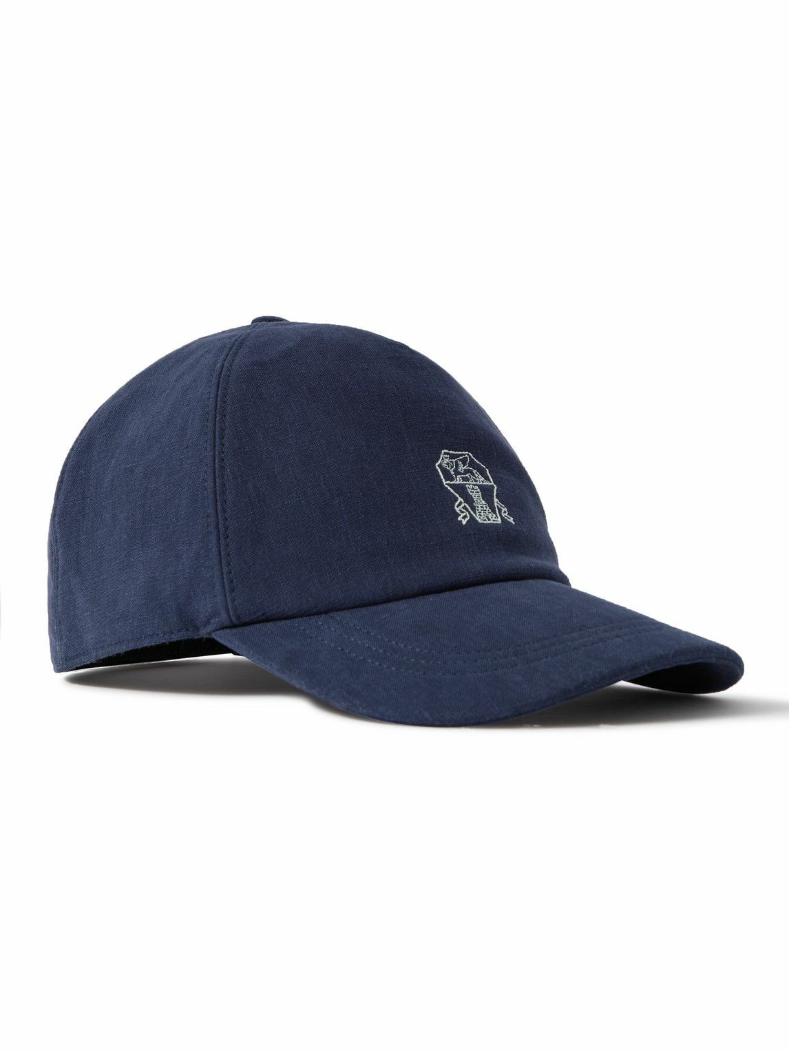 VIP【送料関税込】BRUNELLO CUCINELLI LINEN BASEBALL CAP BRUNELLO CUCINELLI Logo-Embroidered Linen Baseball Cap for