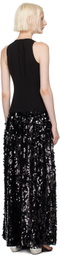 SIMONMILLER Black Memphis Crepe Sequin Maxi Dress