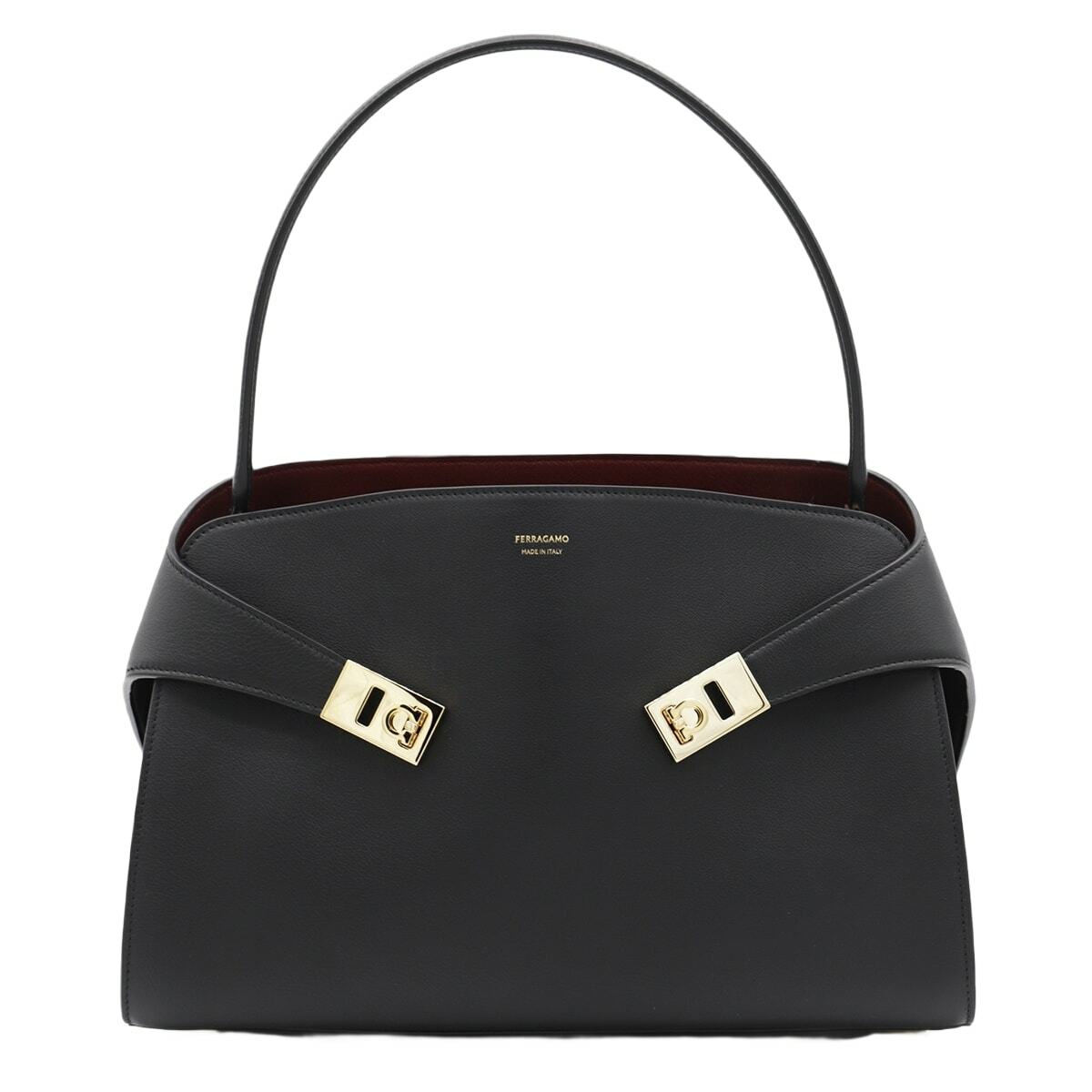 Ferragamo Black Calf Leather Bos Taurus Wallet main image 1