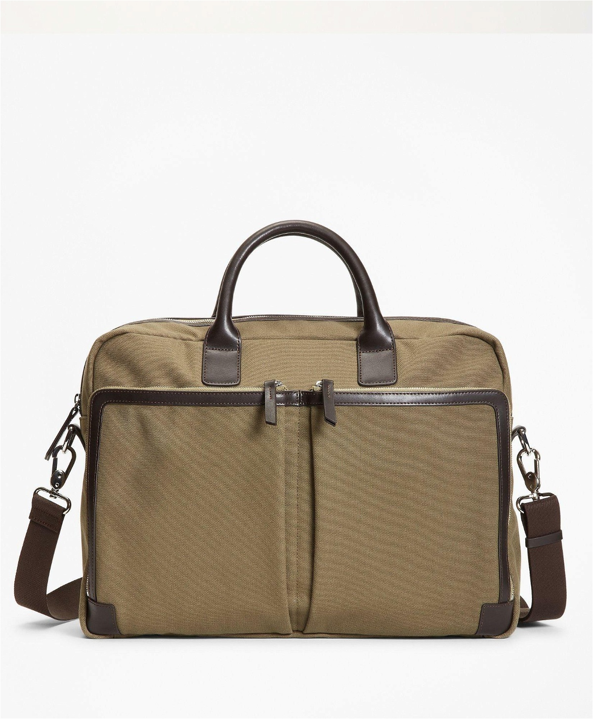 Photo: Brooks Brothers Men's Canvas Briefcase | Olive