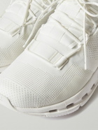 ON - Cloudnova Rubber-Trimmed Mesh Running Sneakers - White