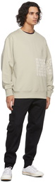 Helmut Lang Taupe Box Logo Crewneck Sweatshirt