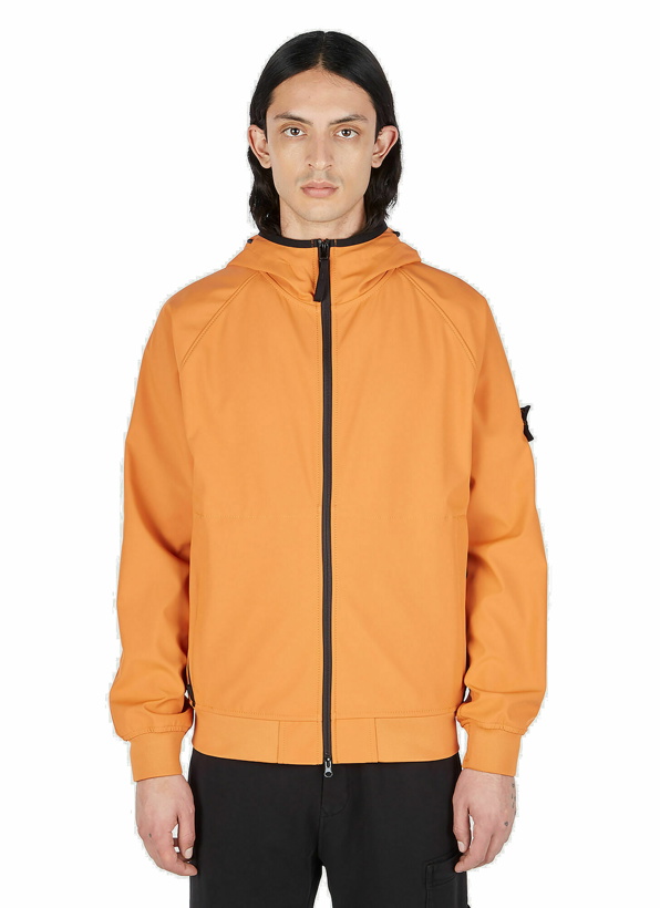 Photo: Stone Island - Compass Patch Hooded Jacket in Orange