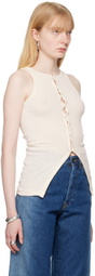 AURALEE Off-White Press-Stud Tank Top