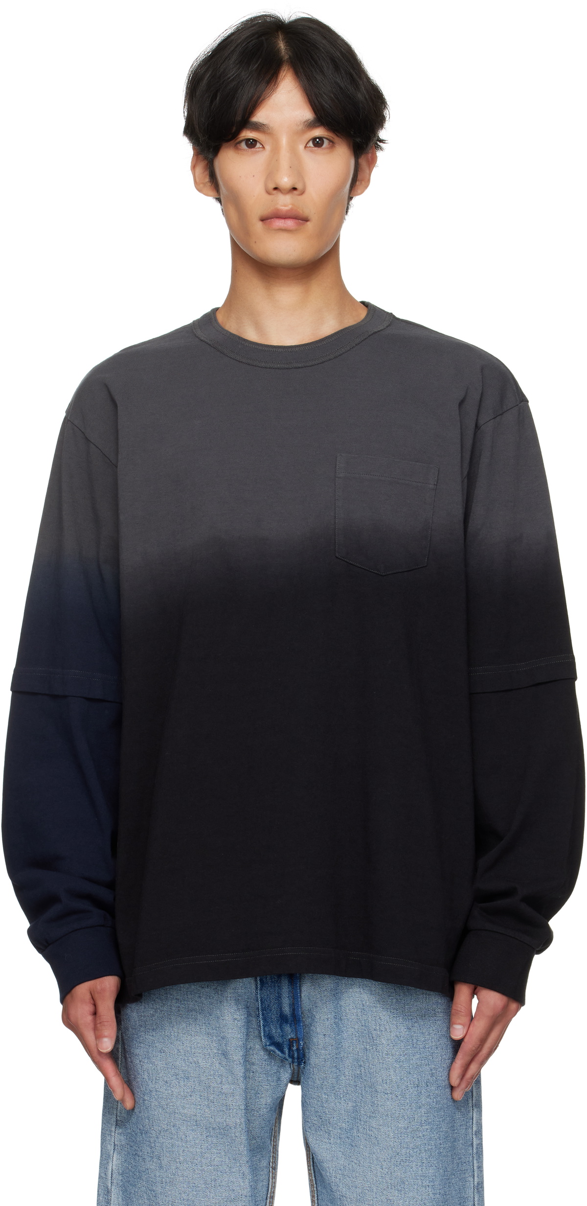 Sacai x Eric Haze Long Sleeve One Kind Word T-Shirt in Black