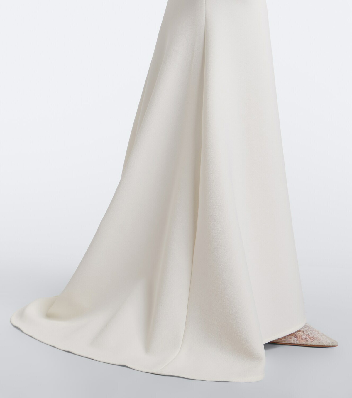 Safiyaa Loura peplum crêpe gown