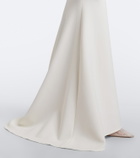 Safiyaa Loura peplum crêpe gown