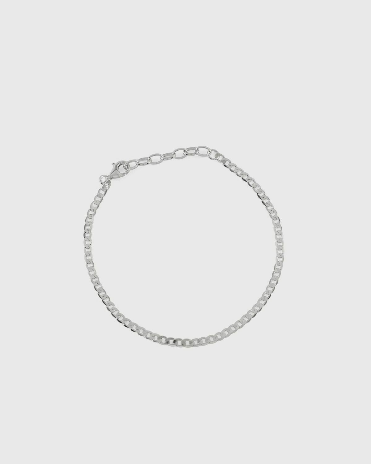 Serge De Nimes Silver Flat Cuban Chain Bracelet Silver Jewellery