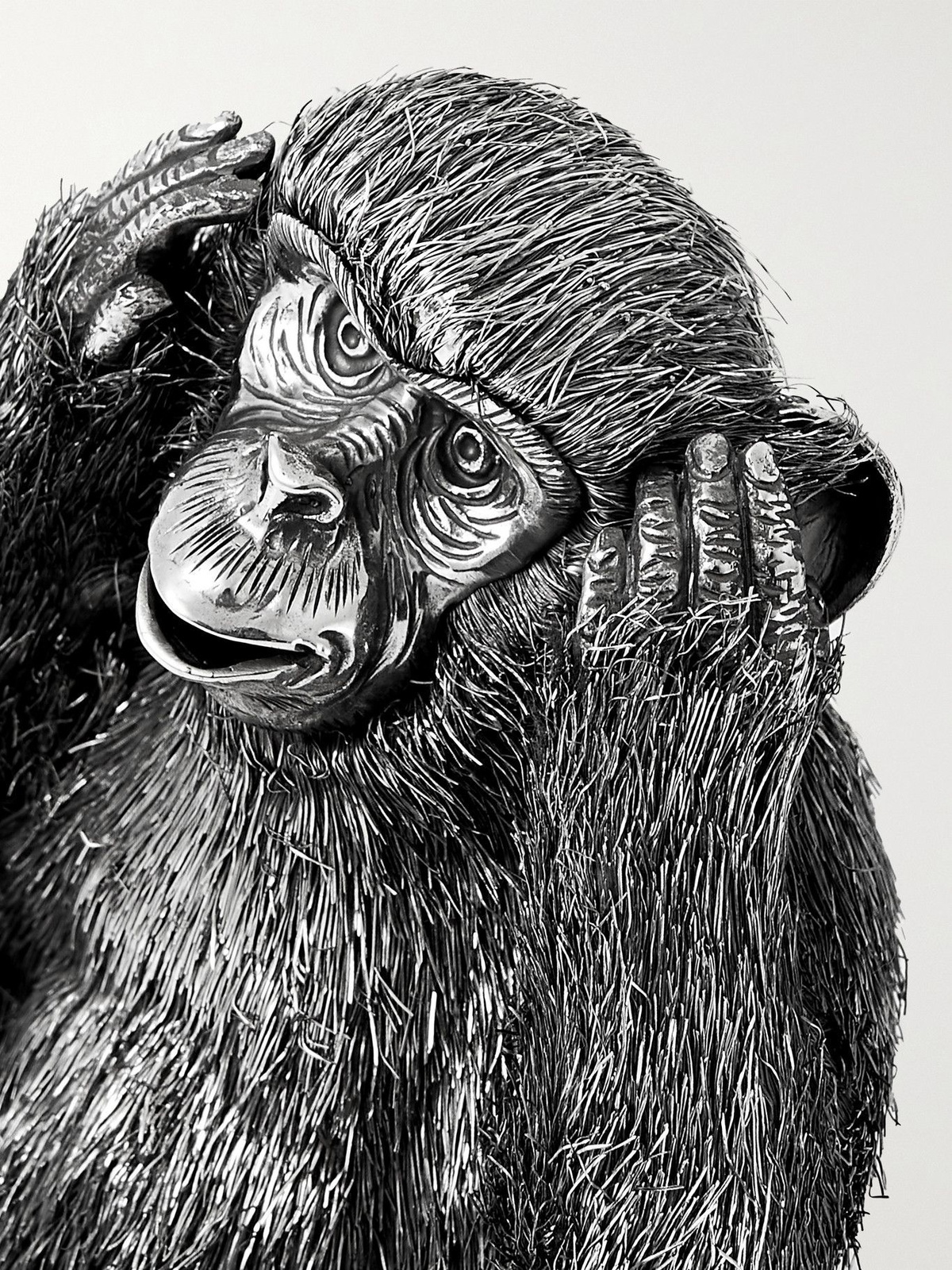 BUCCELLATI - Hear-No-Evil Monkey Silver Ornament