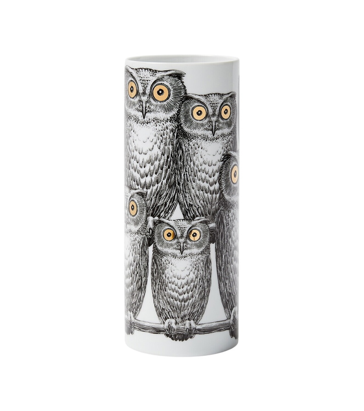 Photo: Fornasetti Civette Small porcelain vase
