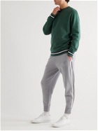Kingsman - Striped Cotton and Cashmere-Blend Jersey Sweatshirt - Green