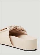 Jil Sander - Ruched Sandals in Cream