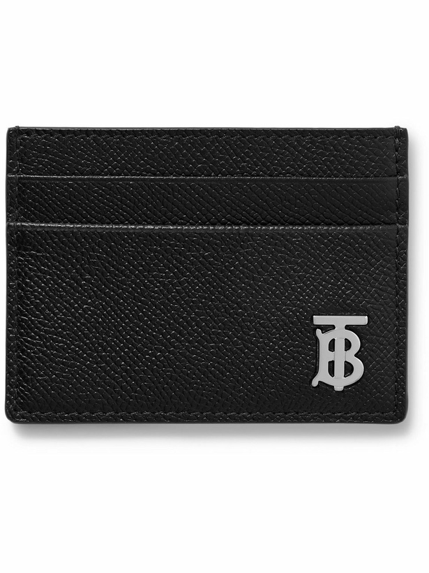 Photo: Burberry - Logo-Embellished Pebble-Grain Leather Cardholder