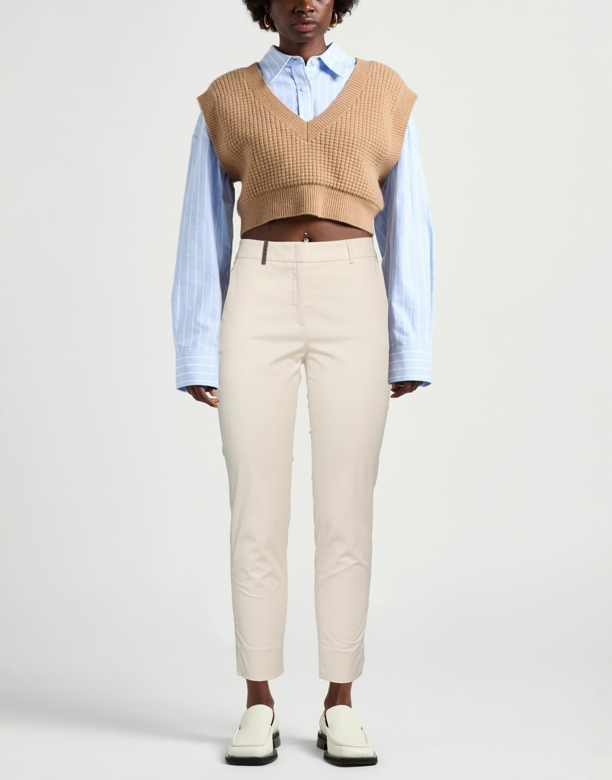 Peserico Womens Pants Ivory
