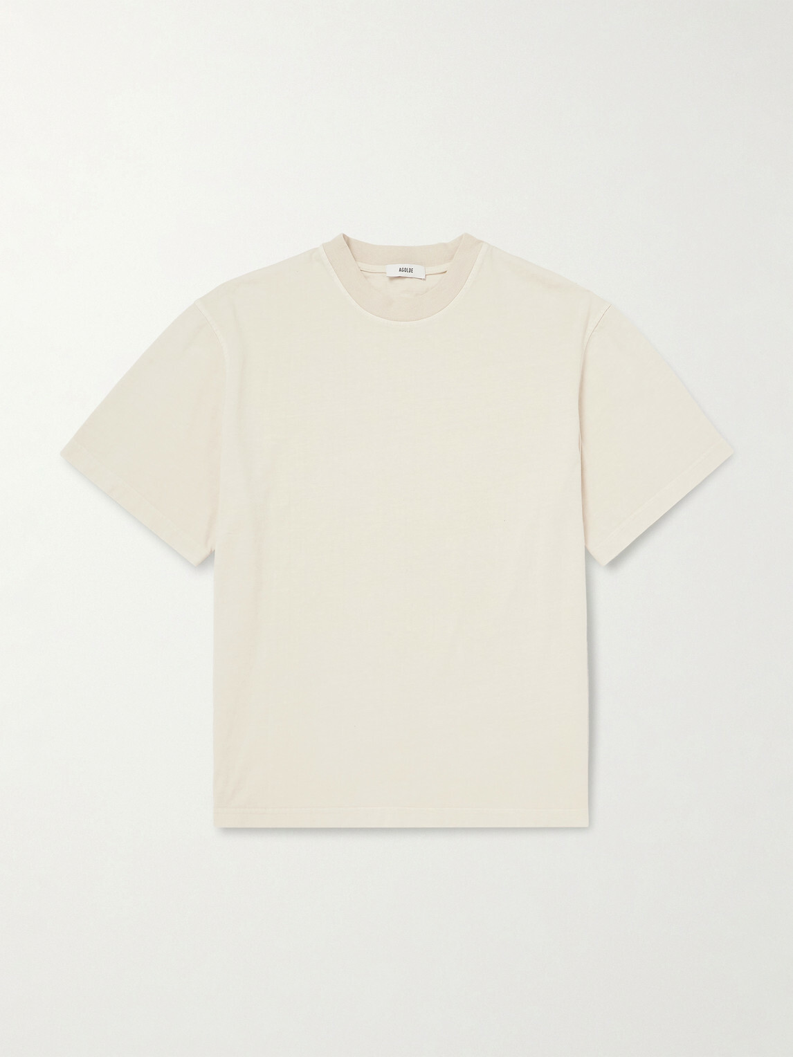 AGOLDE - Asha Cotton-Jersey T-Shirt - Neutrals