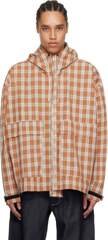 Photo: Camiel Fortgens Orange & White Cropped Outdoor Jacket