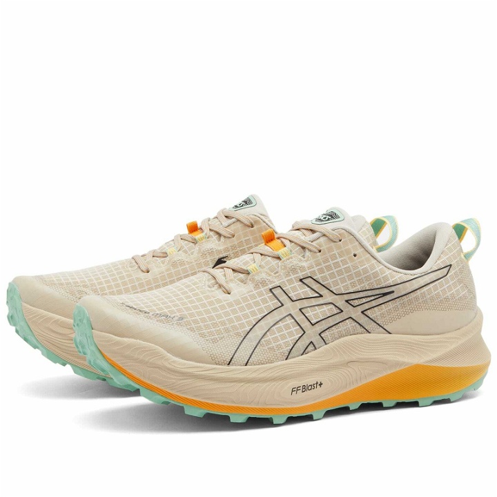 Photo: Asics Running Men's Asics TRABUCO MAX 3 Sneakers in Feather Grey/Black
