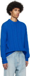 Bally Blue Embroidered Sweater
