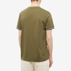 Fred Perry Men's Twin Tipped T-Shirt in Uniform Green