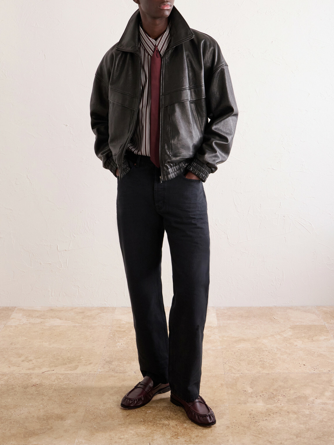 SAINT LAURENT - Leather Jacket - Black
