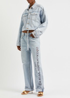 Alexander Wang Logo Cut-out Straight-leg Jeans Light Blue