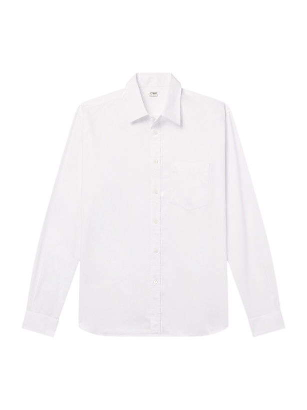Photo: TOTEME - Button-Down Cotton-Poplin Shirt - White
