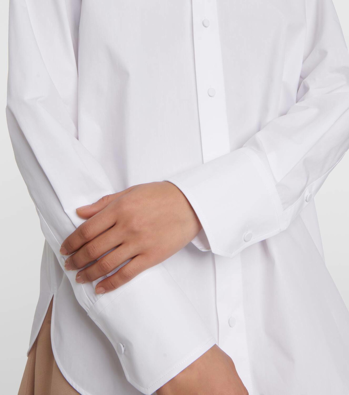 Valentino Floral-appliqué cotton poplin shirt Valentino
