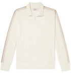 Palm Angels - Logo-Print Webbing-Trimmed Cotton-Blend Velour Track Jacket - Off-white