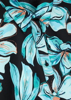Diane Von Furstenberg Caleb Floral-print Stretch-cotton Blouse Black