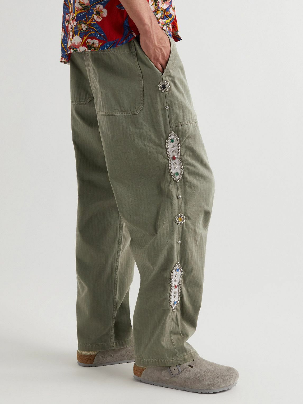 Kapital  Sulfur Herringbone EASY BAKER Pants (STUDS Remake