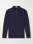 Peter Millar - Herringbone Cotton-Blend Polo Shirt - Blue