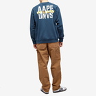 Men's AAPE Basic Army Tape Crew Sweat in Green (Navy)