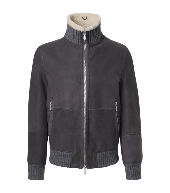 Photo: Brunello Cucinelli Cashmere-trimmed shearling blouson jacket