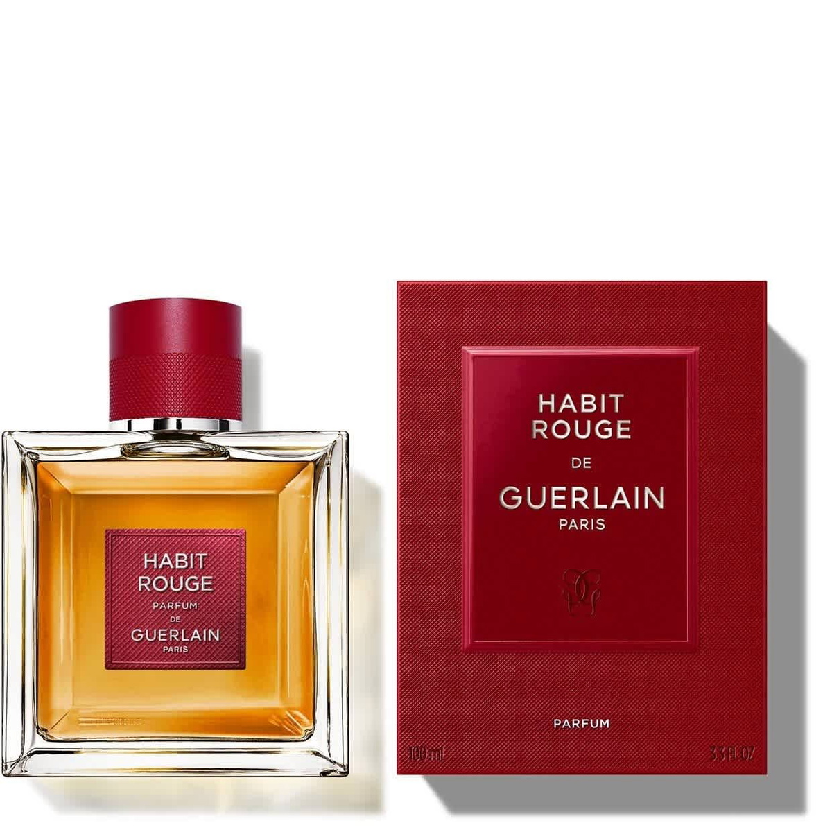 Guerlain Mens Habit Rouge Parfum 3.3 oz Fragrances 3346470305212