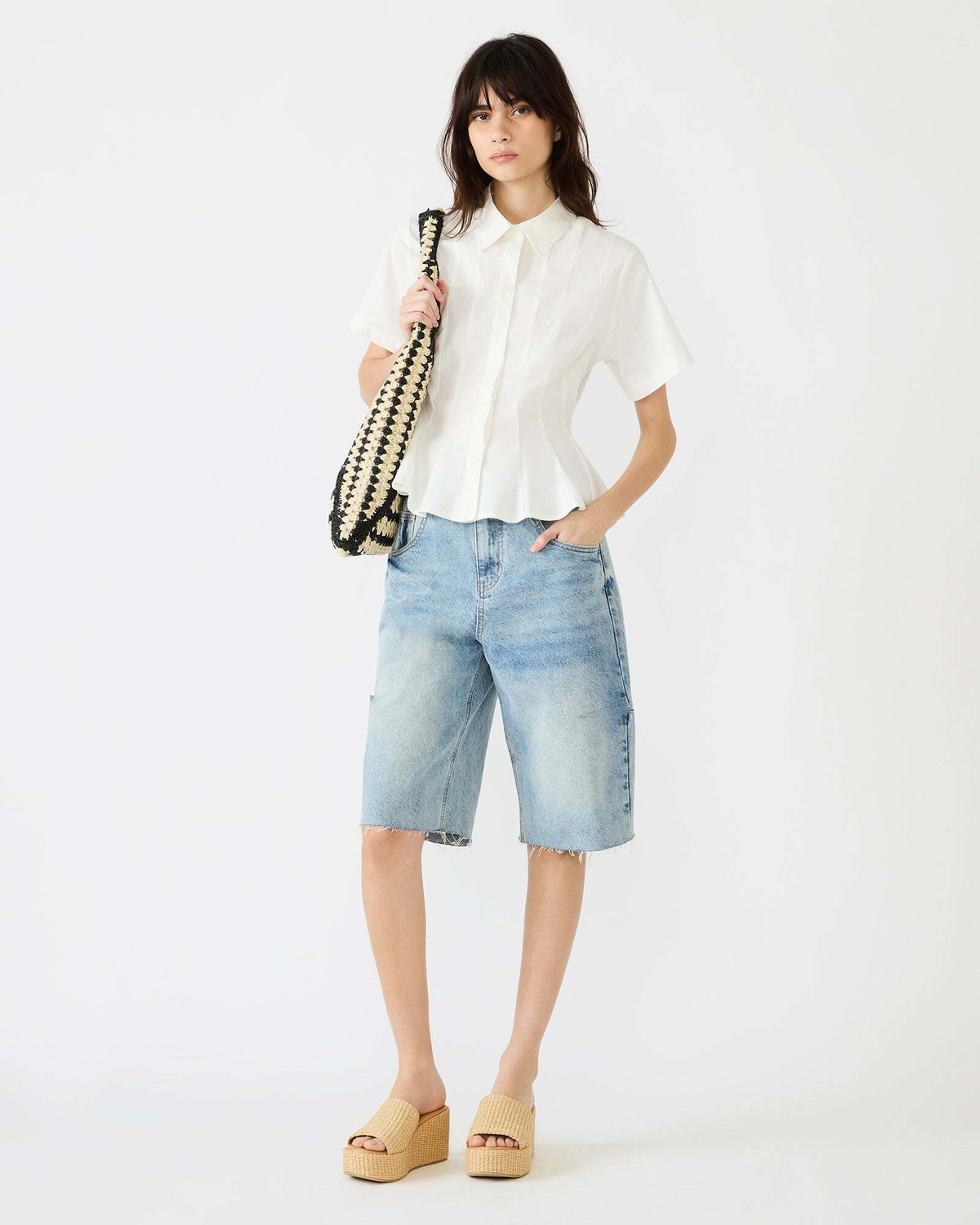 Steve Madden Porter Top in White