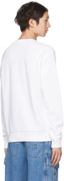 Balmain White Cotton Sweatshirt