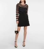 REDValentino Point d'esprit tulle and georgette blouse