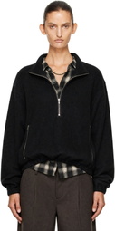ssstein Black Fleece Pullover Sweater