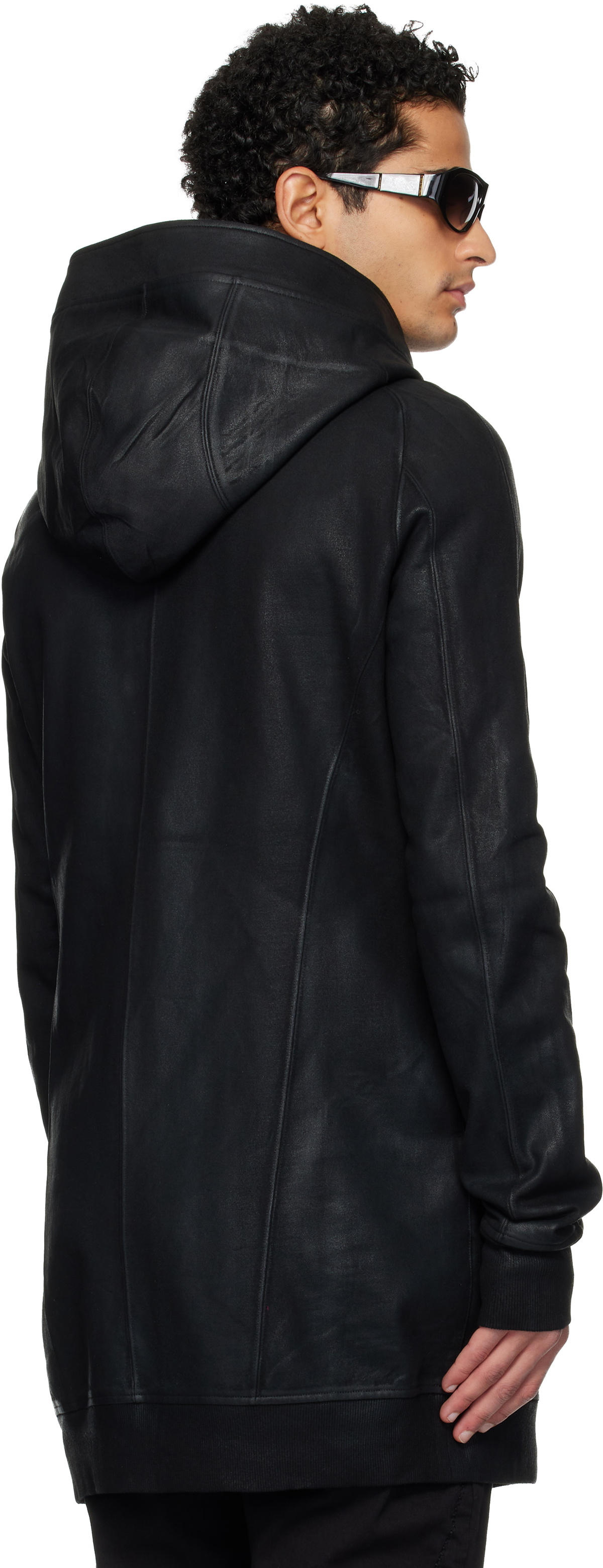 Julius Black Seamed Hoodie