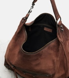 Balenciaga Le City suede shoulder bag