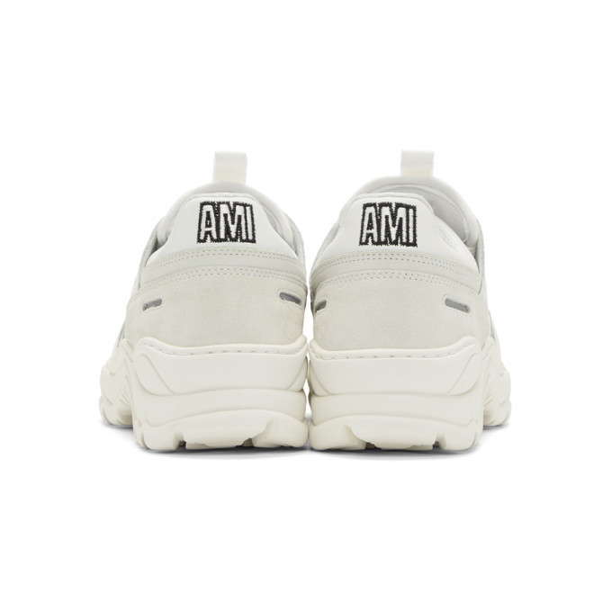AMI Alexandre Mattiussi White Running Lucky 9 Sneakers AMI