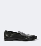 The Row Theo leather penny loafers