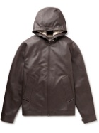 Loro Piana - Wilton Hooded Leather Jacket - Brown