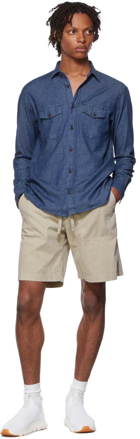 Z Zegna Grey Cotton Shorts