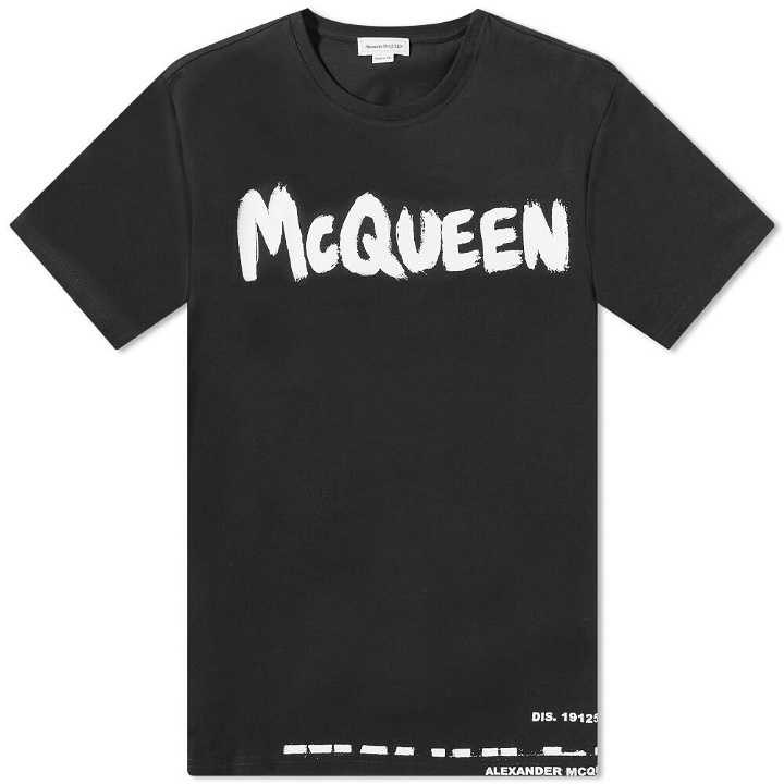 Photo: Alexander McQueen Men's Graffiti Logo T-Shirt in Blck&Mlt